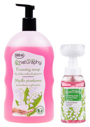 Zestaw mydeł piankowych do rąk o zapachu konwaliowym 1L + 300ml