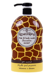 Coconut shower soap with aloe vera, Giraffe 1L