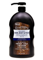 Washing gel for face, body and hair for men with eucalyptus oil 3in1 1L