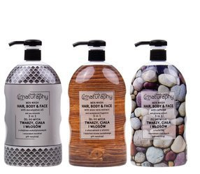 A set of 3-in-1 gels for men 3x 1L