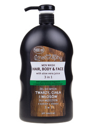 Washing gel for face, body and hair for men with aloe extract 3in1 1L