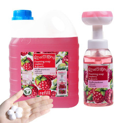 Zestaw mydeł piankowych do rąk o zapachu malinowym 2L + 300ml