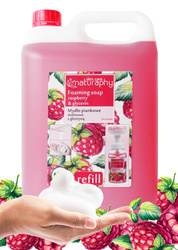 Foam hand soap with a raspberry scent 5L