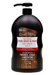 Washing gel for face, body and hair for men with caffeine 3in1 1L